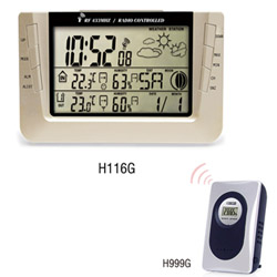 H116G Wireless Weather Station Clock